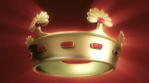 Golden crown 3D Stock Footage 10762534