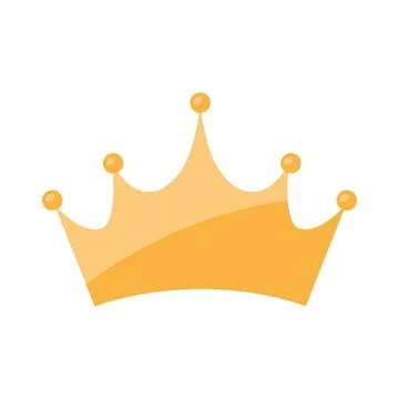 Golden crown with five rounded points Stock Illustration
