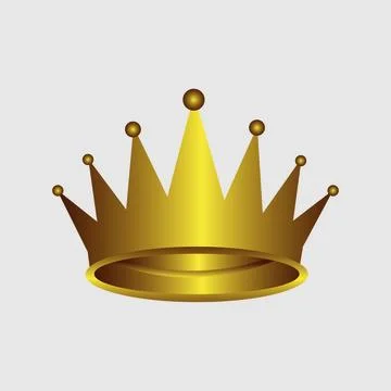 Golden crown with gradient vector illustration design Stock Illustration