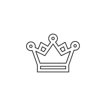 Golden crown icon - vector king crown Stock Illustration