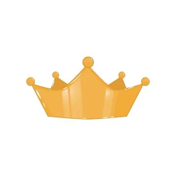 Golden crown isolated on a white background.Vector Stock Illustration
