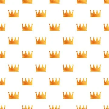 Golden crown pattern representing royalty and leadership Stock Illustration