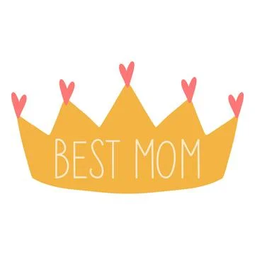Golden crown recognizing best mom celebrating mother's day Stock Illustration