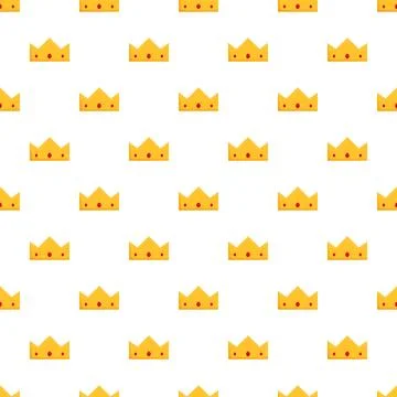 Golden crown seamless pattern representing royalty and luxury Stock Illustration