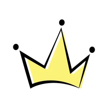 Golden crown vector icon Stock Illustration