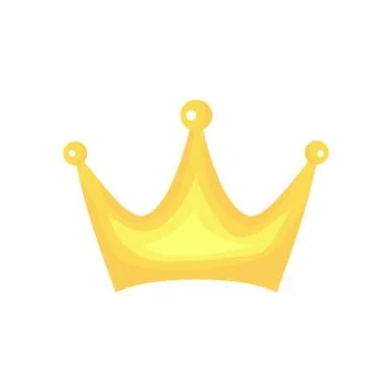 Golden crown vector icon Stock Illustration