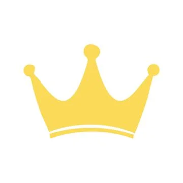 Golden crown vector icon Stock Illustration