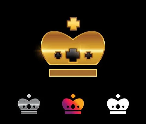 Golden Crown Vector Sign Stock Illustration