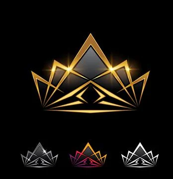 Golden Crown Vector Sign Stock-Illustration