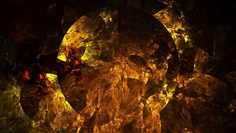 Golden Crystal Core Abstract Gemstone Motion Background Stock Footage 345970166