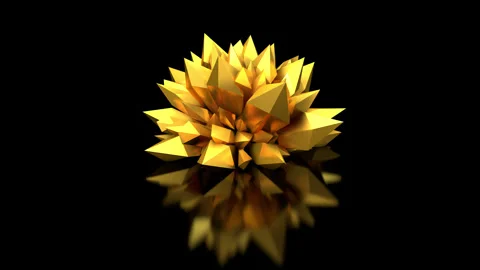 Golden Crystal Stock Footage 243318491