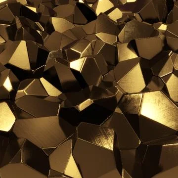 Golden crystals Stock Illustration