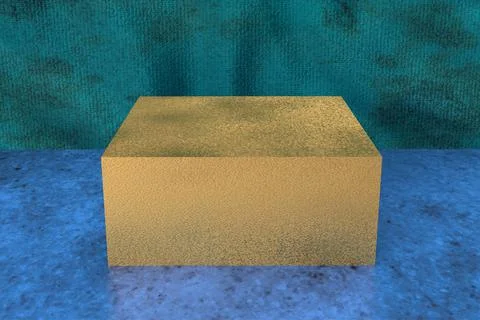 Golden Cube Stock Illustration