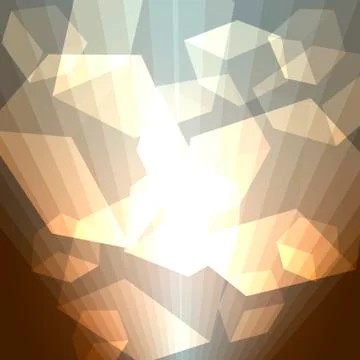 Golden cubes abstract background Stock Illustration
