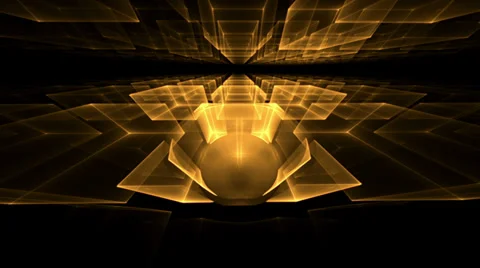 Golden Cubes Rotating in Perspective Stock Footage 36327553