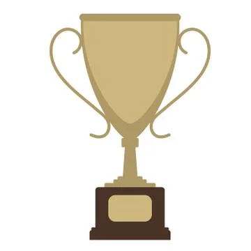 Golden cup flat illustration Stock Illustration