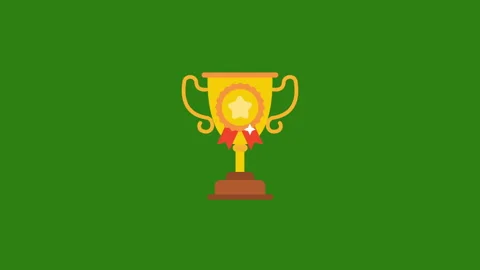 Golden cup icon animation Stock Footage 224546171