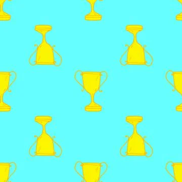 Golden cup pattern. the pattern is in the form of a yellow CUP in the style of Stock Illustration