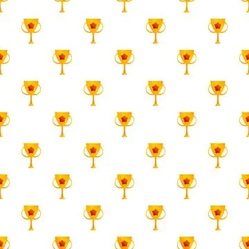 Golden cup with star pattern background 스톡 일러스트