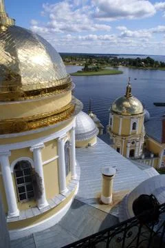 Golden cupolas Stock Photos