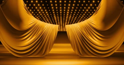 Golden Curtain background Stock Footage 278470839