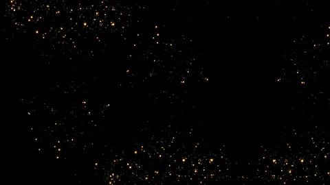Golden Dancing Particles Stock Footage 309556935