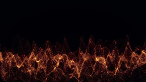 Golden Data Waves Stock Footage 319053154