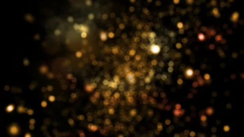Golden defocused flowing particles Stock-Footage 329057900