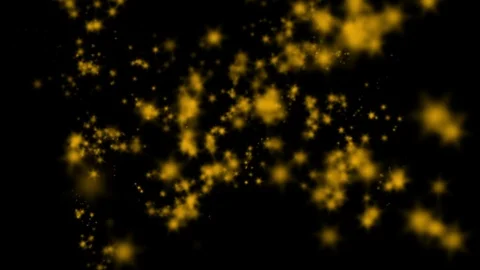 Golden Defocused Starry Particles Stock-Footage 89594002
