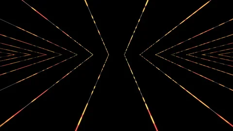 Golden Diamond Geometric Tunnel Loop Dark Background 動画素材 339560994
