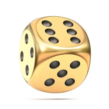 Golden dice 3D Stock Illustration
