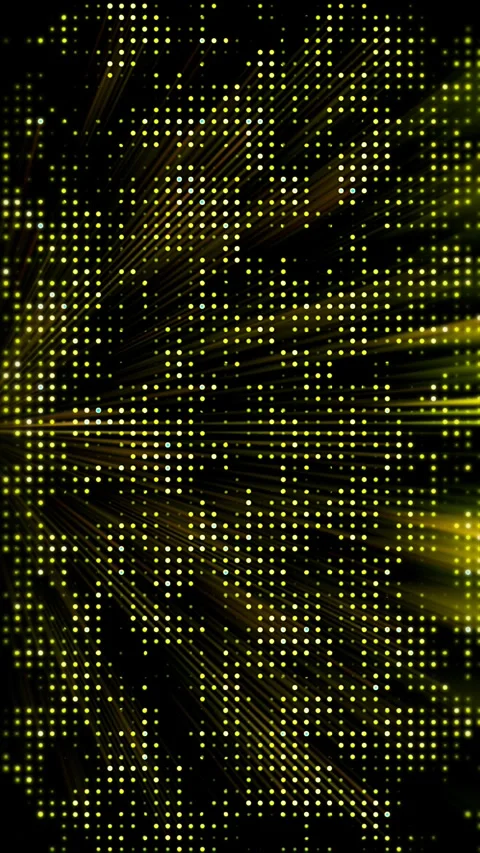 Golden Digital Dot Matrix Background with Light Rays Stock Footage 341666715