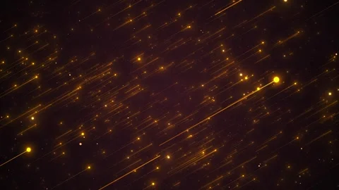 Golden digital grid tunnel background dotted walls, glowing floor lines, and fut Stock Footage 340477442