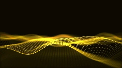Golden digital wave background abstract title blurred animation. Stock Footage 93485701