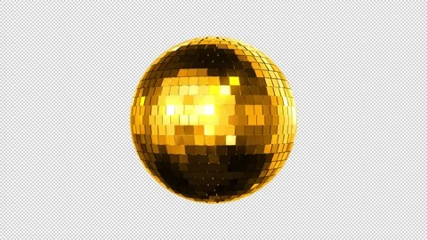 Golden disco ball with alpha background 库存影片 237217497