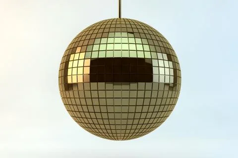 Golden disco ball Stock Illustration