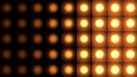 Golden disco lights background. Disco party glowing animation. Flicker wall Stock Footage 301058905