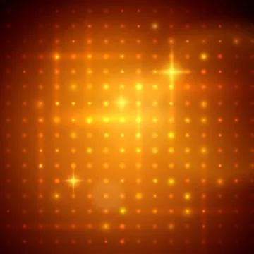 Golden disco lights Stock Illustration