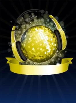 Golden DJ Stock Illustration