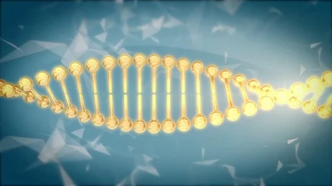 Golden DNA Loop Video stock 72641872