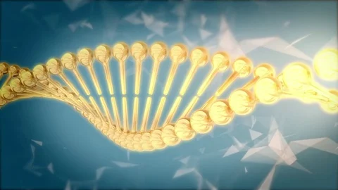 Golden DNA Loop Video stock 72641908