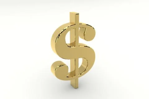 Golden dollar currency Stock Illustration