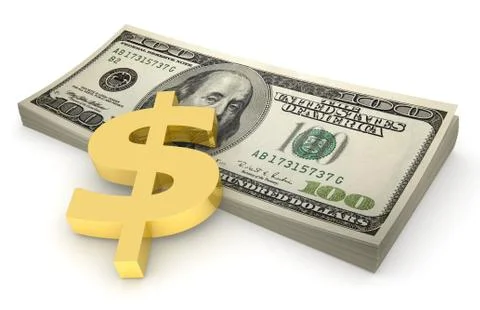 Golden dollar Stock Illustration