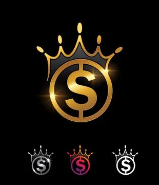 Golden Dollar Vector Sign Stock Illustration