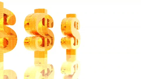 Golden dollars 動画素材 302577