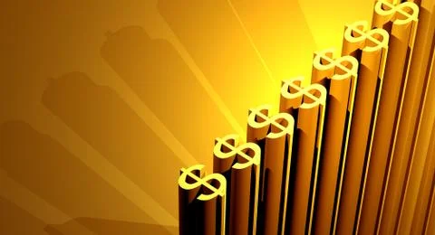 Golden dollars 스톡 일러스트