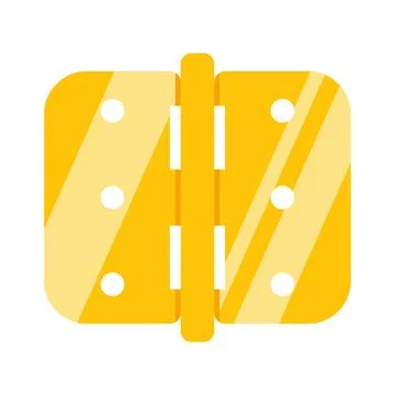 Golden door hinge flat design icon vector illustration Stock Illustration