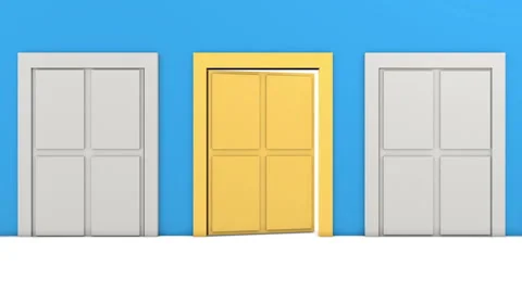 Golden door opening Stock Footage 61201608