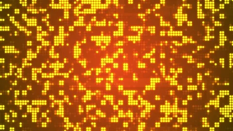 Golden dot ball tech background animation on orange background Stock-Footage 302138904