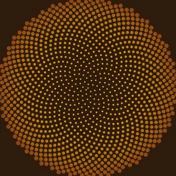 Golden dot cluster pattern on black background glowing abstract design 스톡 일러스트